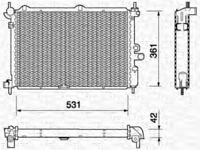 MAGNETI MARELLI 350213753000 -  Радиатор, охлаждение двигателя
